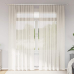 Voile kardinad varrastaskutega 2 tk kreemjad