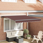Sisset&otilde;mmatav varikatus pruun 350x250 cm kangas