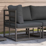 V&auml;lik m&ouml;&ouml;bel must ja anthracite 71,5 x 71,5 x 71 cm metall