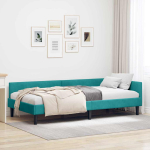 Nurga voodiraam peatsiga T&uuml;rkiis 90 cm x 200 cm Samet