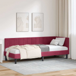 Nurga voodiraam peatsiga Veinpunane 80 cm x 200 cm Samet