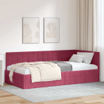Nurga voodiraam peatsiga Veinpunane 100 cm x 200 cm Samet