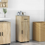 Vannitoa kapp sonoma tamm 30 x 35 x 80 cm tehispuit & metall