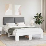Voodiraam Pehme Peatoega peaga Helehall 140 x 200 cm Tahke m&auml;nd