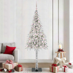 J&otilde;ulupuu koos 300 led-iga koos alusega valge 210 cm pe ja teras