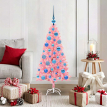 J&otilde;ulupuu koos 150 led-iga koos alusega roosa 120 cm pvc