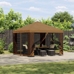 Paviljon 3 x 3 m Beež Pol&uuml;ester ja teras 190 gsm