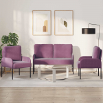 Diivanikomplektid padjaga 3 tk Lilla 115 x 56 x 80 cm Vineer