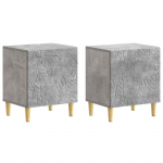 &Ouml;&ouml;kapp 2 pcs Betoonhall 43 x 34,5 x 50 cm Tehispuit
