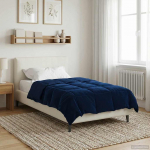 Talve tek Rapistatud Tumesinine 140 x 220 cm Mikrokiud