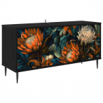 Telerikapp LOCHEM 102 x 33 x 51 cm Must tamm Tehispuit