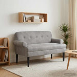 Nurgadiivan nuppude &auml;sitlusega Helehall 120 x 66 x 78 cm Samet