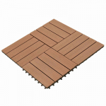 Terrassiplaat 22 pcs Pruun 30 x 30 cm Puitplastik