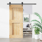 Liuguks naturaalne ja must 85 x 210 cm tahke m&auml;nnipuit