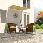 Sisset&otilde;mmatav varikatus, 150 x 150 cm, kollane ja valge