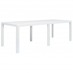 Aialaud 220 x 90 x 72 cm rotangi v&auml;limusega plast, valge