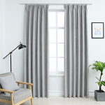 Pimendavad kardinad konksudega, 2 tk, hall, 140 x 245 cm