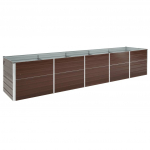 Aia taimelava tsingitud teras 400 x 80 x 77 cm pruun