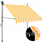 K&auml;sitsi sisset&otilde;mmatav varikatus, LED, 100 cm, valge ja oranž
