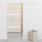 Liuguks, esg-klaas ja alumiinium, 76 x 205 cm, h&otilde;bedane