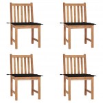 Aiatoolid patjadega, 4 tk, tiikpuu