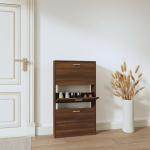 Jalatsikapp, pruun tamm, 59 x 17 x 108 cm, tehispuit