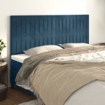 Voodipeatsid 4 tk, tumesinine, 100x5x78/88 cm, samet