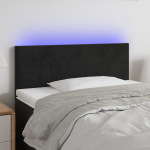 LED-voodipeats, must, 90x5x78/88 cm, samet