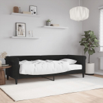 Diivanlvoodi madratsiga, must, 80x200 cm, samet