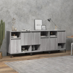 Puhvetkapid 3 tk, hall sonoma tamm, 60 x 35 x 70 cm, tehispuit