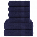 6-osaline r&auml;tikute komplekt, tumesinine, 360 gsm 100% puuvill