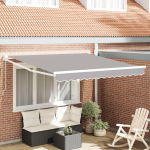 K&auml;sitsi sisset&otilde;mmatav varikatus hele hall 300x250 cm, varikatus tootmisriie 3x2.5 m raami hele hall