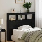 Peats LED-ribatuledega Must tamm 120 x 17 x 102 cm Tehispuit