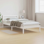 Voodiraam Valge 225,5 x 85,5 x 69,5 cm Kindel m&auml;nnipuidust