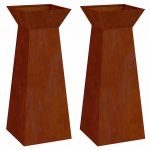 Taimekast 2 tk h&otilde;bedane 40 x 40 x 100 cm terase t&uuml;&uuml;p