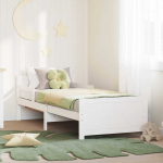 Voodiraam peatsiga Valge 80 x 200 cm Tehispuit