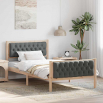 Voodiraam peatsiga Tumehall 100 x 200 cm Tahke m&auml;nd