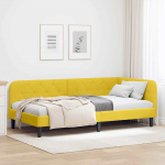 Nurga voodiraam Kollane 100 x 200 cm Samet