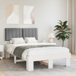 Voodiraam Pehme Peatoega peaga Helehall 120 x 190 cm Tahke m&auml;nd