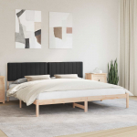 Voodiraam Pehme Peatoega Must 200 x 200 cm Tahke m&auml;nd