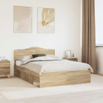 Voodiraam peatsiga Sonoma tamm 150 x 200 cm Tahke m&auml;nd