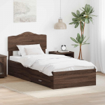 Voodiraam peatsiga sahtliga Pruun tamme 70 x 190 cm Tehispuit