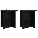 Kohvilaud 2 pcs Must tamm 40 x 30 x 49 cm Tehispuit