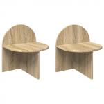 &Ouml;&ouml;kapp 2 pcs Sonoma tamm 40 x 35,5 x 45,5 cm T&ouml;&ouml;deldud puit