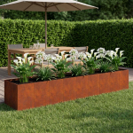 Aia istutuskast rooste 360 x 80 x 60 cm ilmastikukindel teras