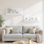 Seinariiul 2 tk K&otilde;rgl&auml;ikega valge 102 x 13.5 x 37.5 cm
