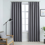 Pimendavad kardinad konksudega, 2 tk, hall, 140 x 175 cm