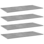 Riiuliplaadid 4 tk, betoonhall, 80x30x1,5 cm, puitlaastplaat