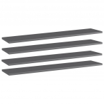 Riiuliplaadid 4 tk, hall, 100x20x1,5 cm, puitlaastplaat