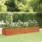 Taimekast, rooste, 320x80x45 cm, corten-teras